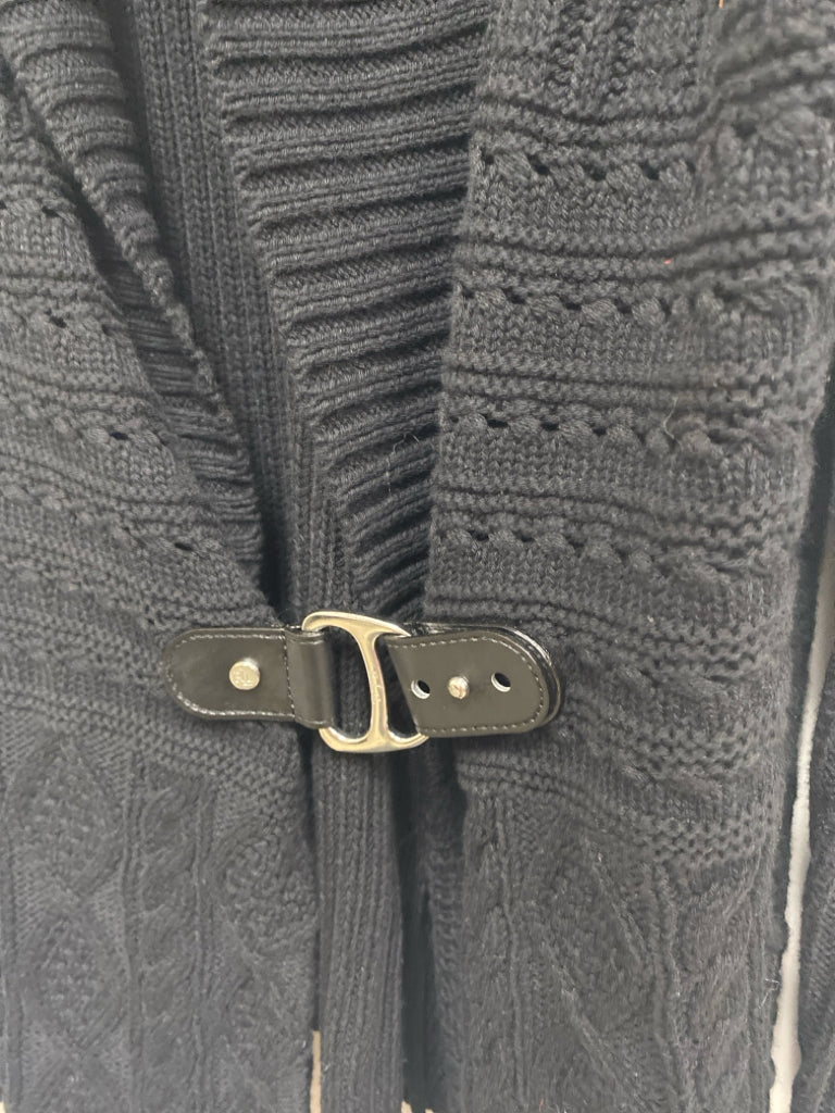 NWT Lauren Ralph Lauren Size 2X Black Buckle Cardigan Plus Size Sweater