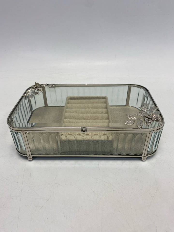 Clear Silver Jewelry Box