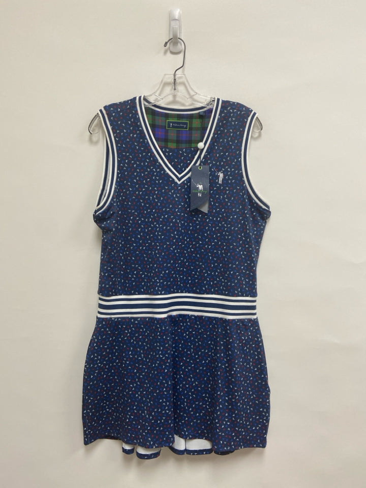 NWT Size L Navy Red/White Golf Sleeveless Athletic Dress