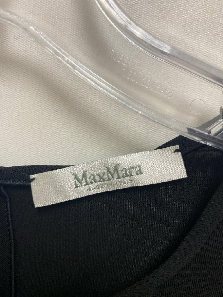 MaxMara Size XL Black Ruffles Sleeveless Ladies Top