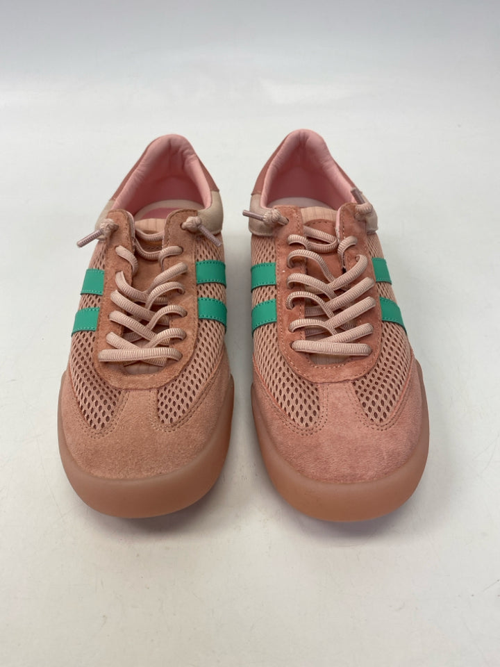 Steve Madden  Size 8 Pink Green Lace-up Sneakers