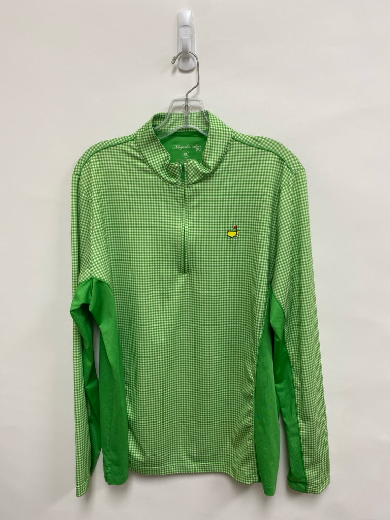Masters Collection Size XL Green White Checkered Athletic Top