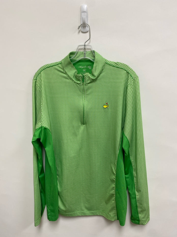 Masters Collection Size XL Green White Checkered Athletic Top