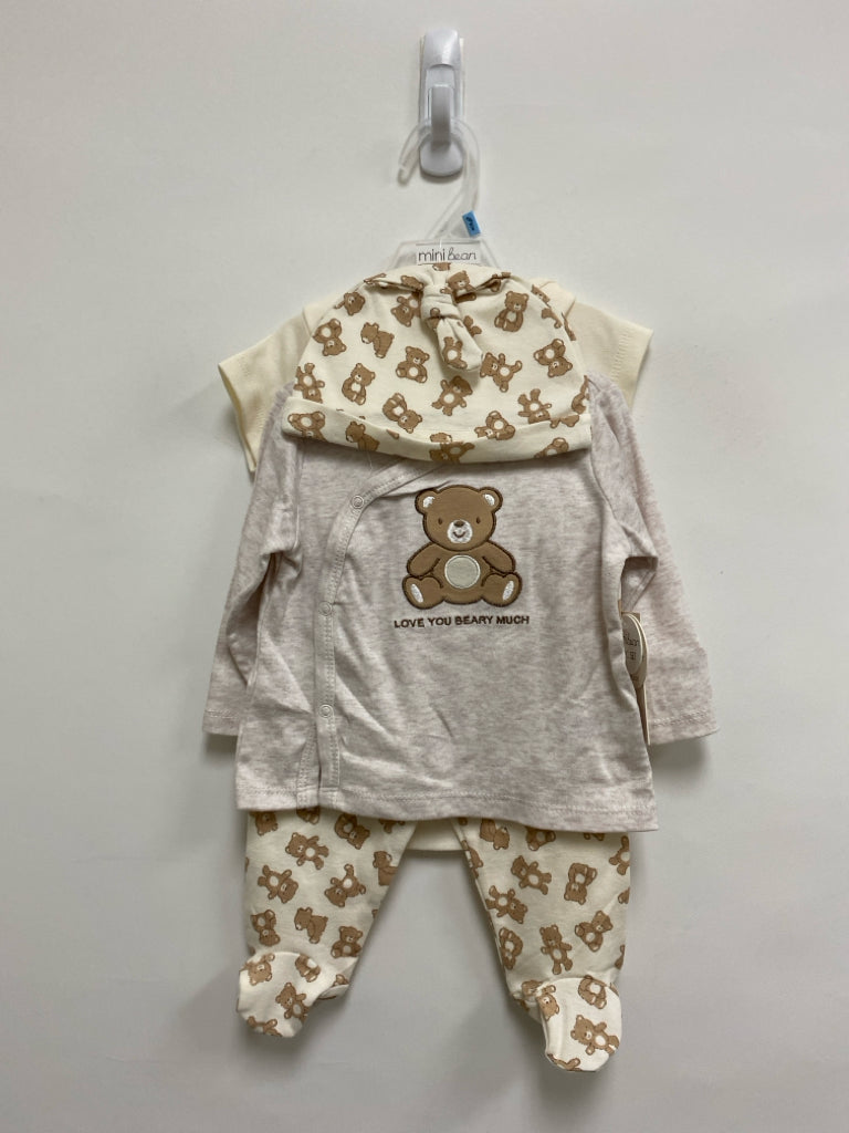 NWT SIZE 6-9M Beige/Brown Bears Boy&