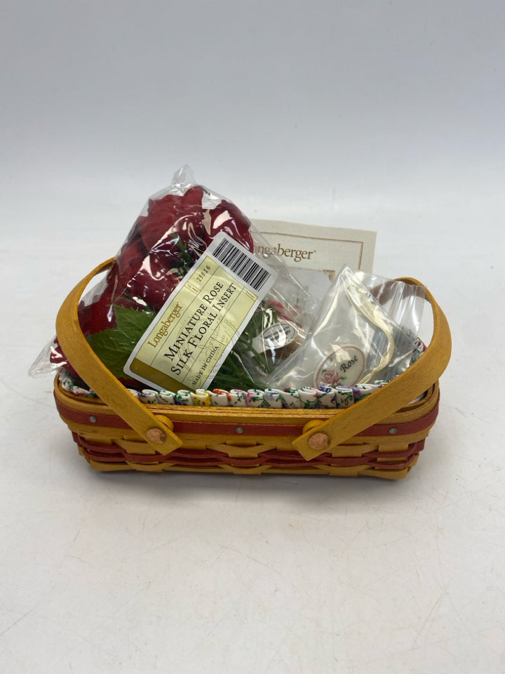 NWOT Longaberger 2010 Collector Club May Series Rose  Basket