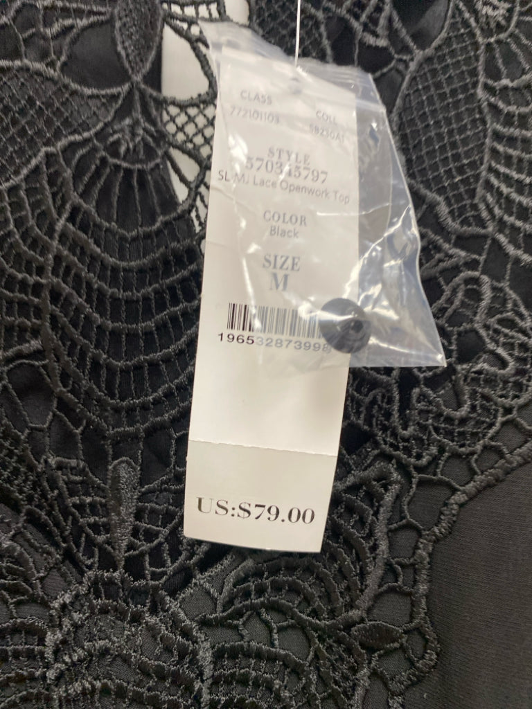 NWT Wht House/Blk Mkt Size M Black Lace Tank Ladies Top