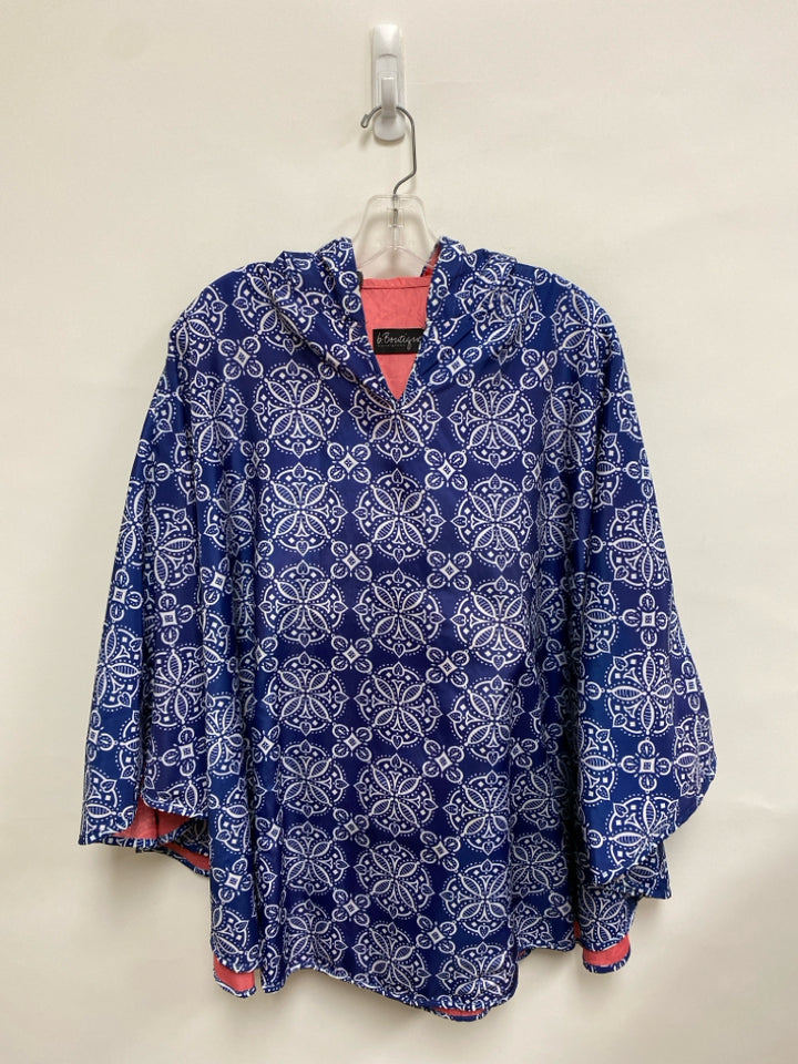Evergreen Size OSFA Navy White/Coral Print Ladies Jacket