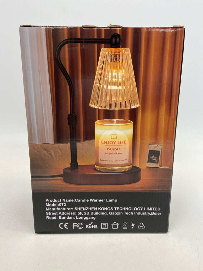 NEW/BOX Gold Clear Metal/Glass Candleholder(s)