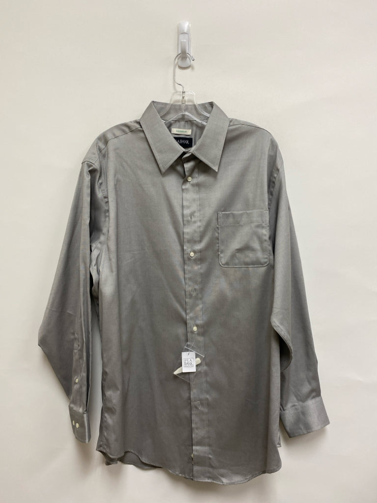 NWT Jos. A Bank Size 17.5 Gray Button Up Men&