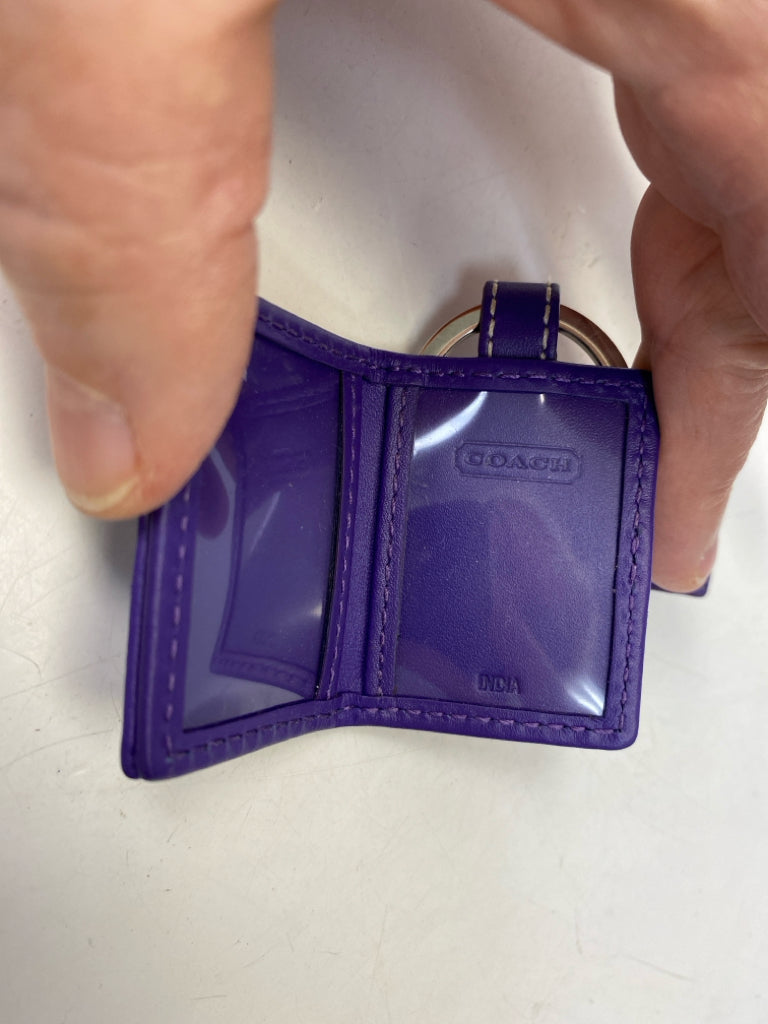 Coach Purple Signature Keychain