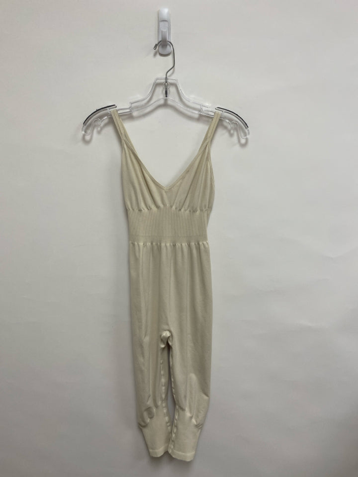 Free People Size S Cream Sleeveless Ladies Jumpsuit