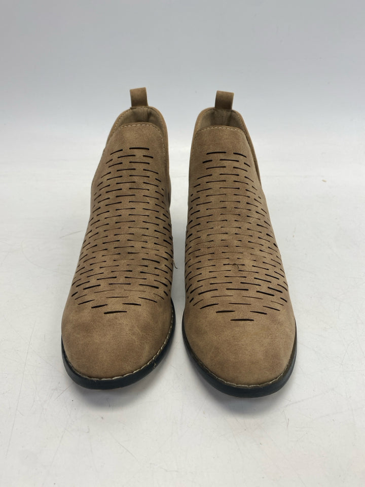 US Shoe Size 6.5 Brown Perforated Boots