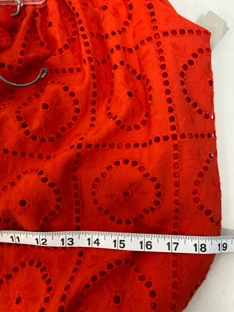 Ann Taylor Size XS Red Sleeveless Eyelet Ladies Dress