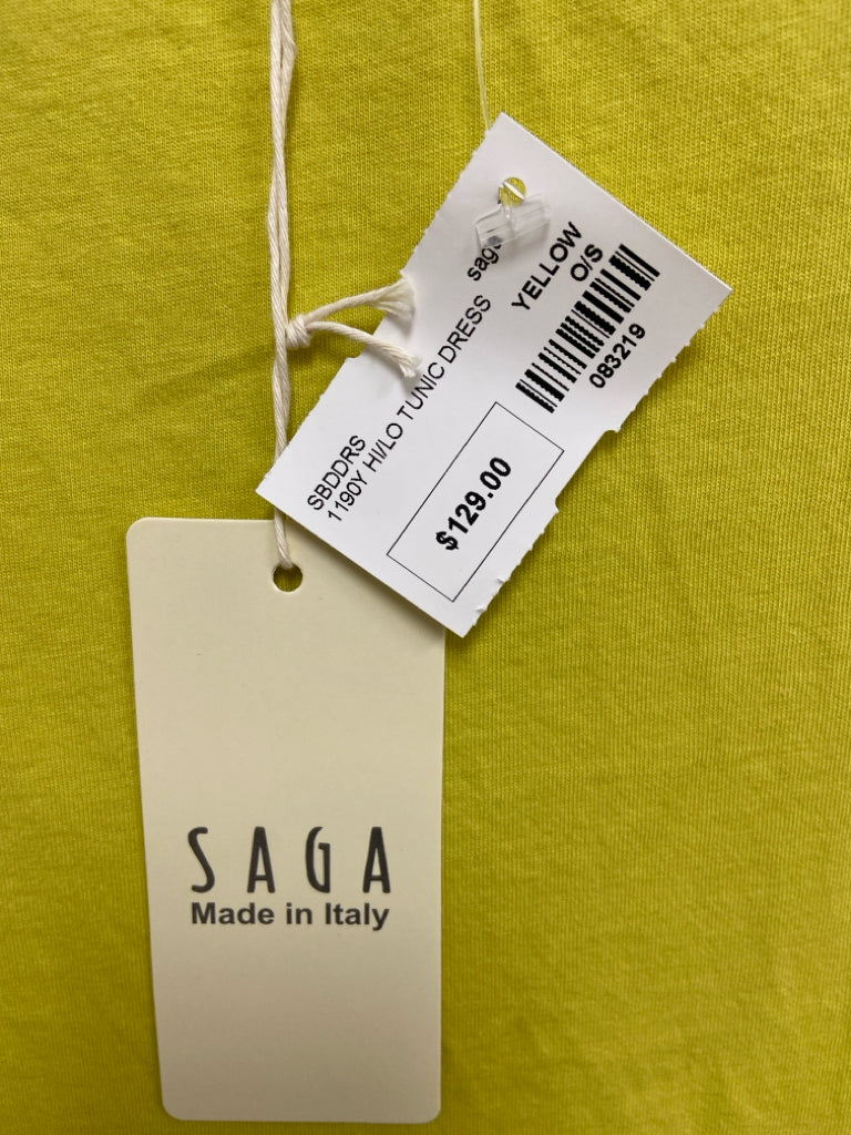 NWT Saga Size OSFM Yellow Tunic Ladies Dress