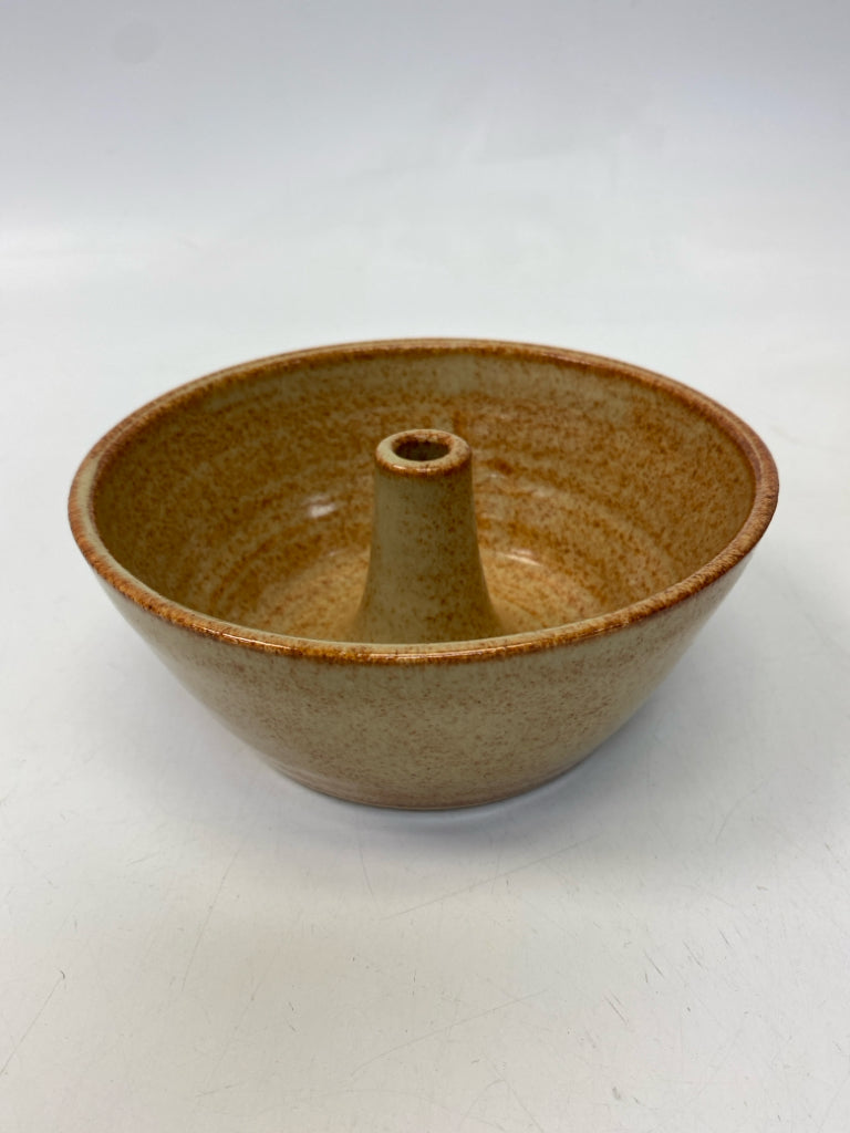 Yellow Orange Mottled Pottery
