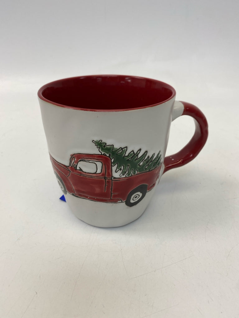 White Red/Green Truck Christmas