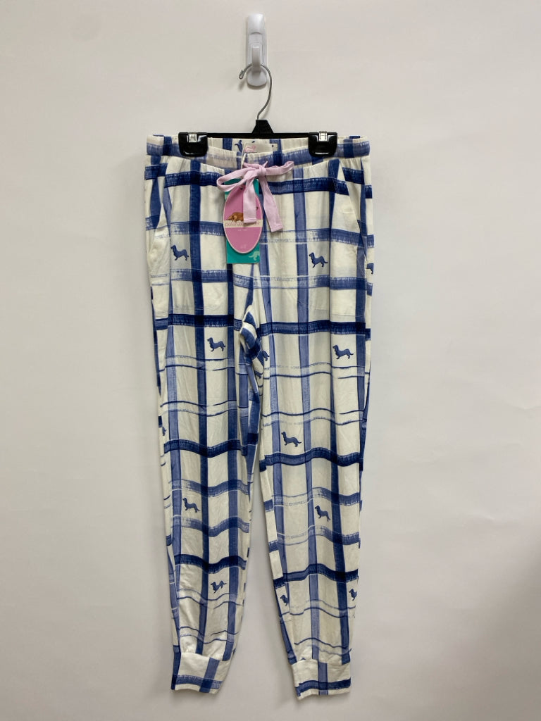 NWT Peter Alexander Size S White Blue Dogs Ladies Pajama