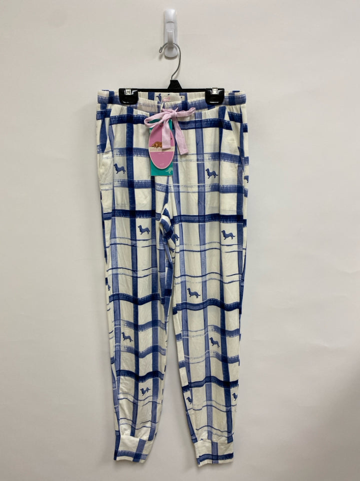 NWT Peter Alexander Size S White Blue Dogs Ladies Pajama