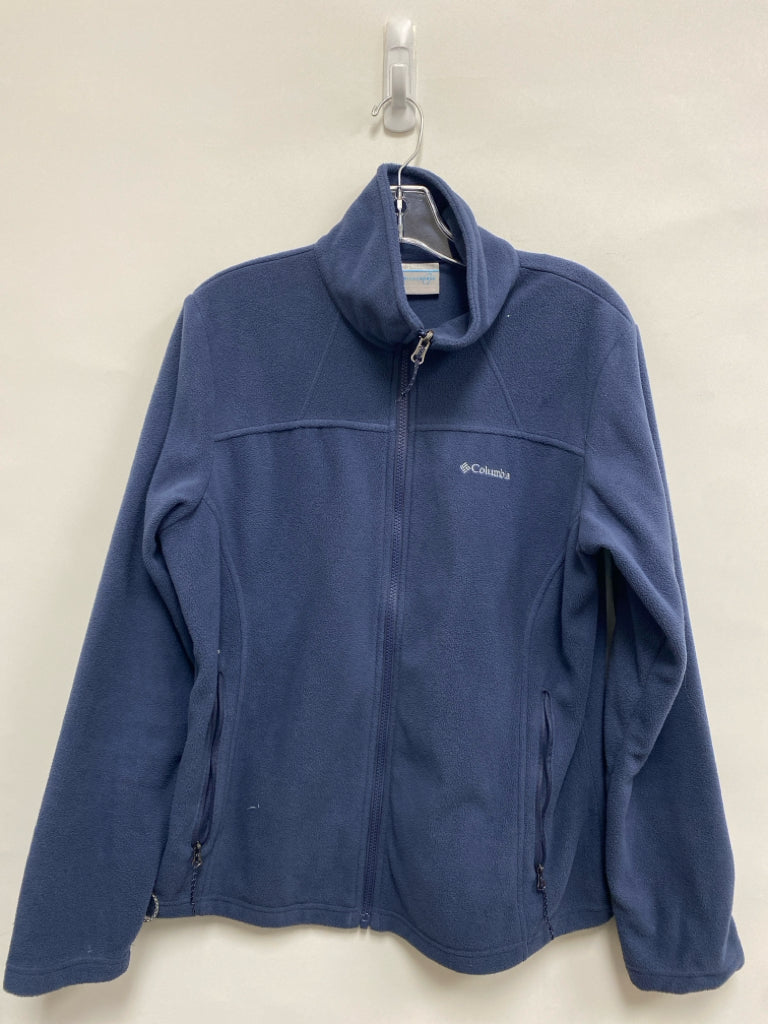 Columbia Size L Dark Blue Fleece Ladies Jacket