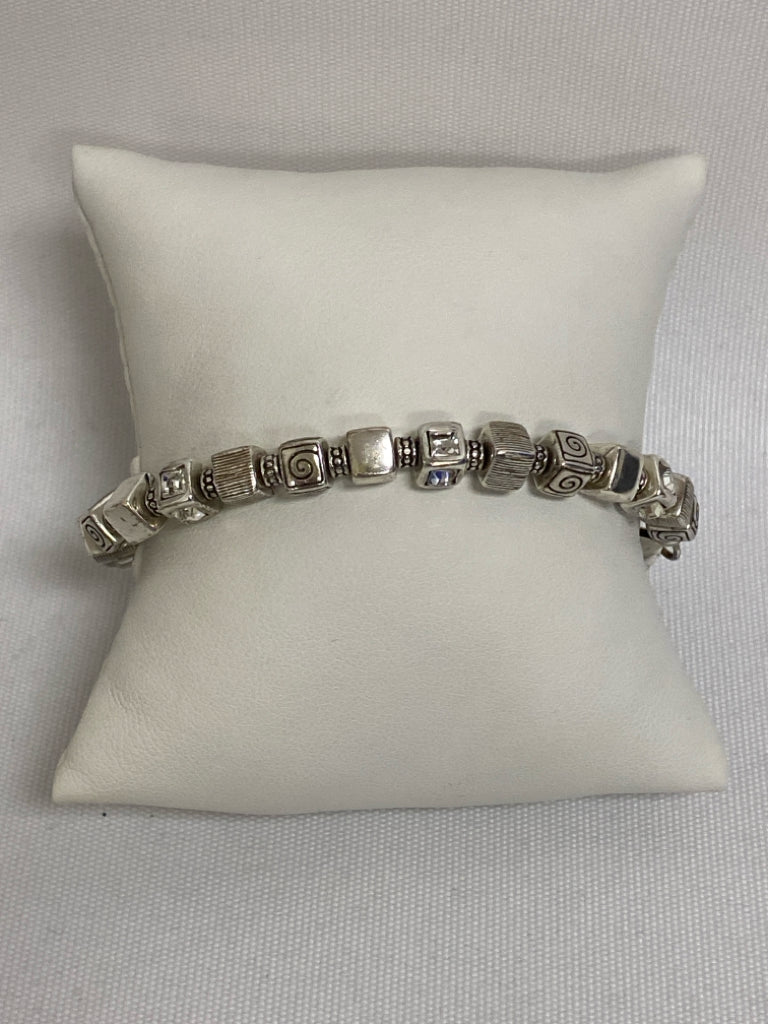 Brighton Silver Color Black Blocks Bracelet