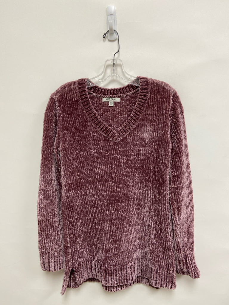 Orvis Size S Mauve Chunky Chenille Ladies Sweater