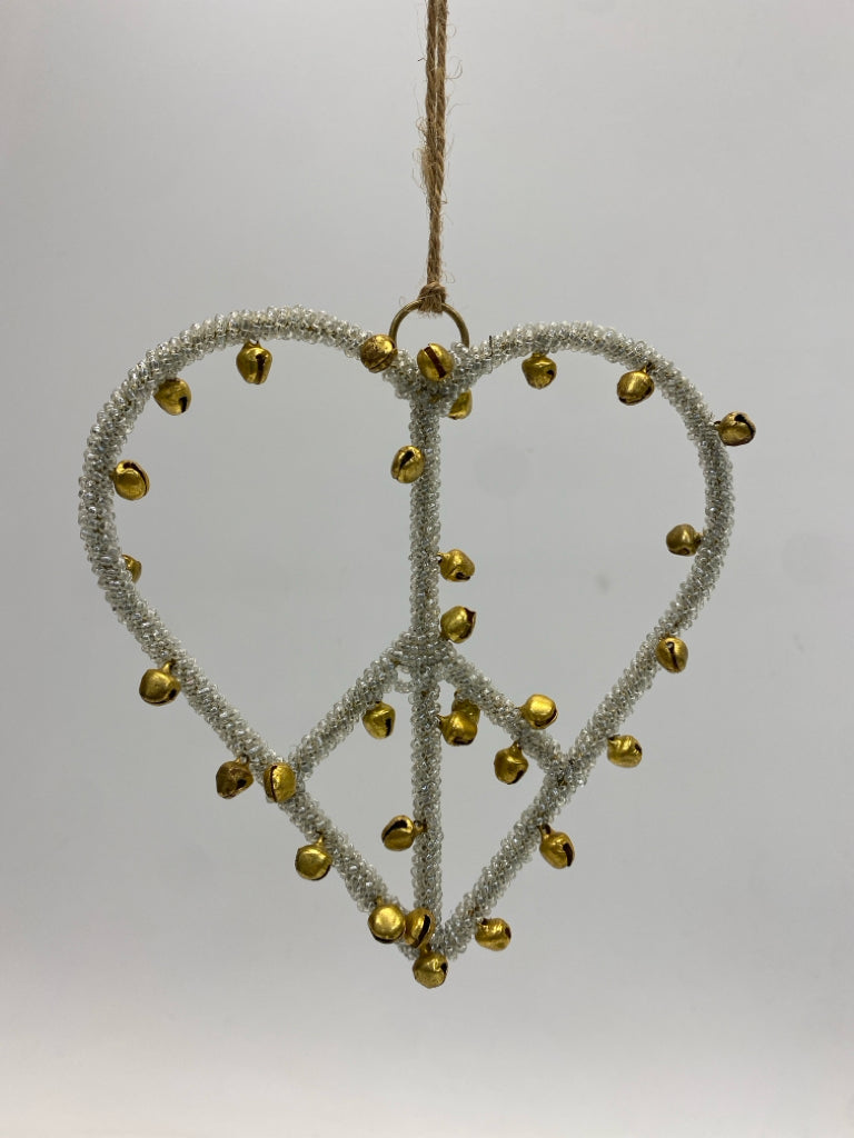 NWT Silver Gold Jingle Bell Ornaments