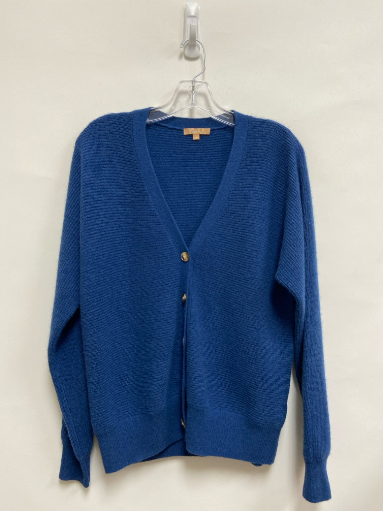 Size M Dark Blue Cardigan Cashmere Ladies Sweater