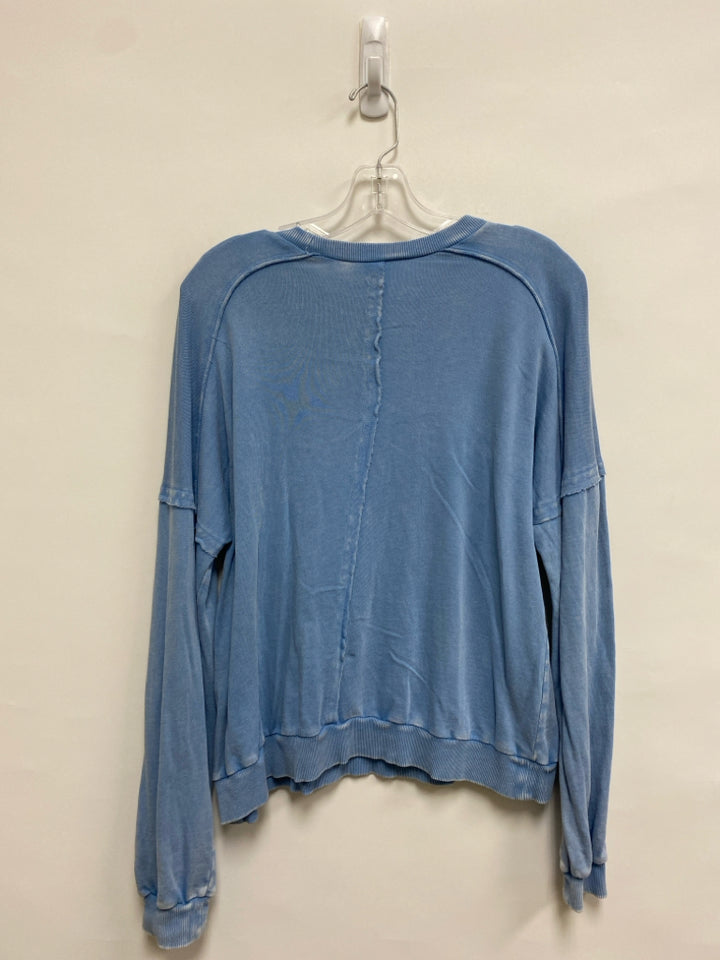 Easel Size S Blue Olive Green Applique Ladies Top