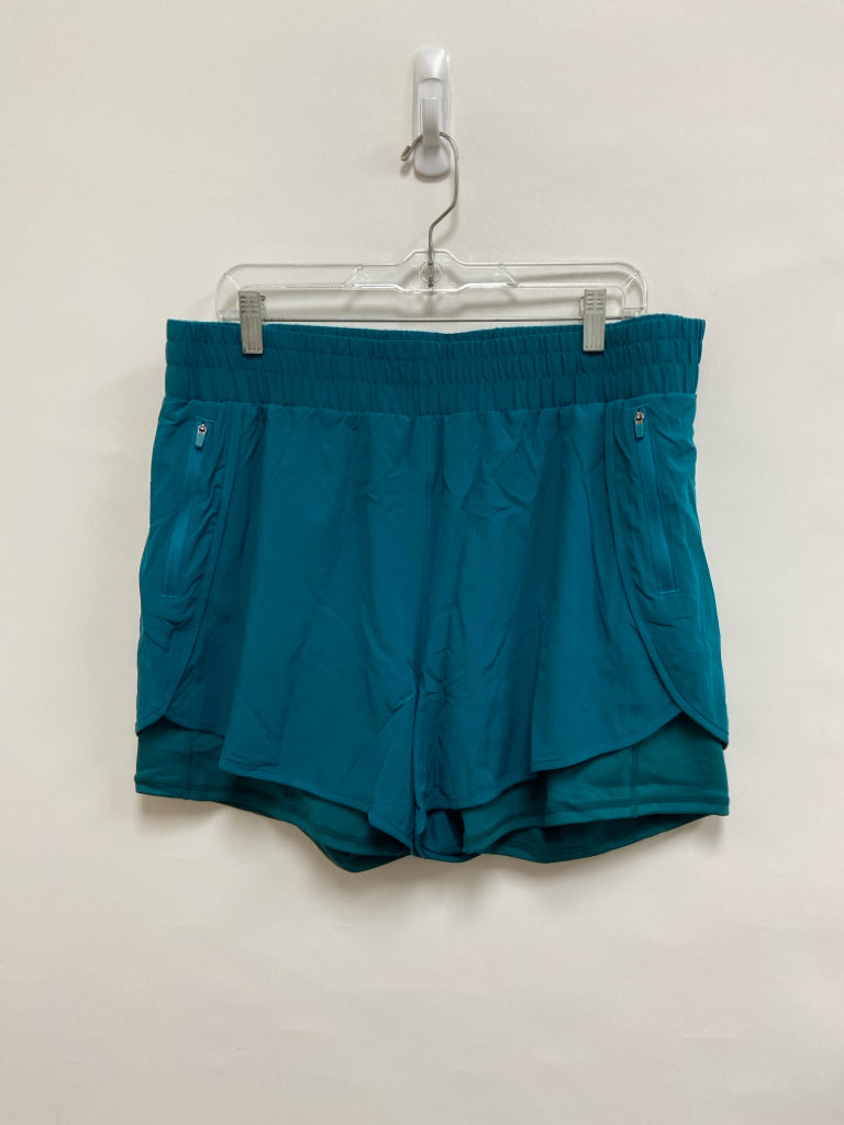 NWT  SIZE  2X Dark Turquiose Pull-on Plus Size Athletic Shorts