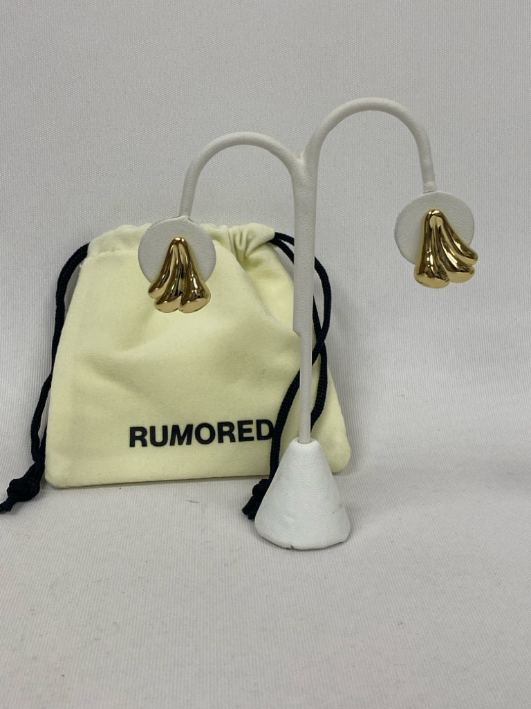 Rumored Gold Ribbed Earrings