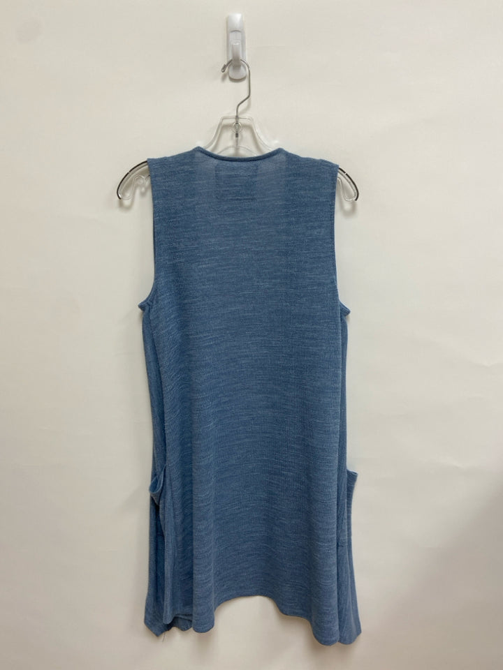 Cupio Size M Dusty Blue Sleeveless Ladies Sweater