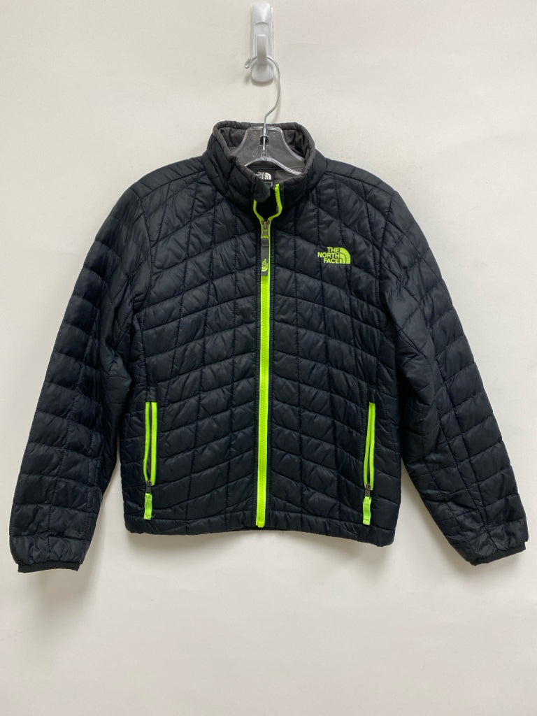 North Face SIZE 7/8 Black Neon Yellow Boy&