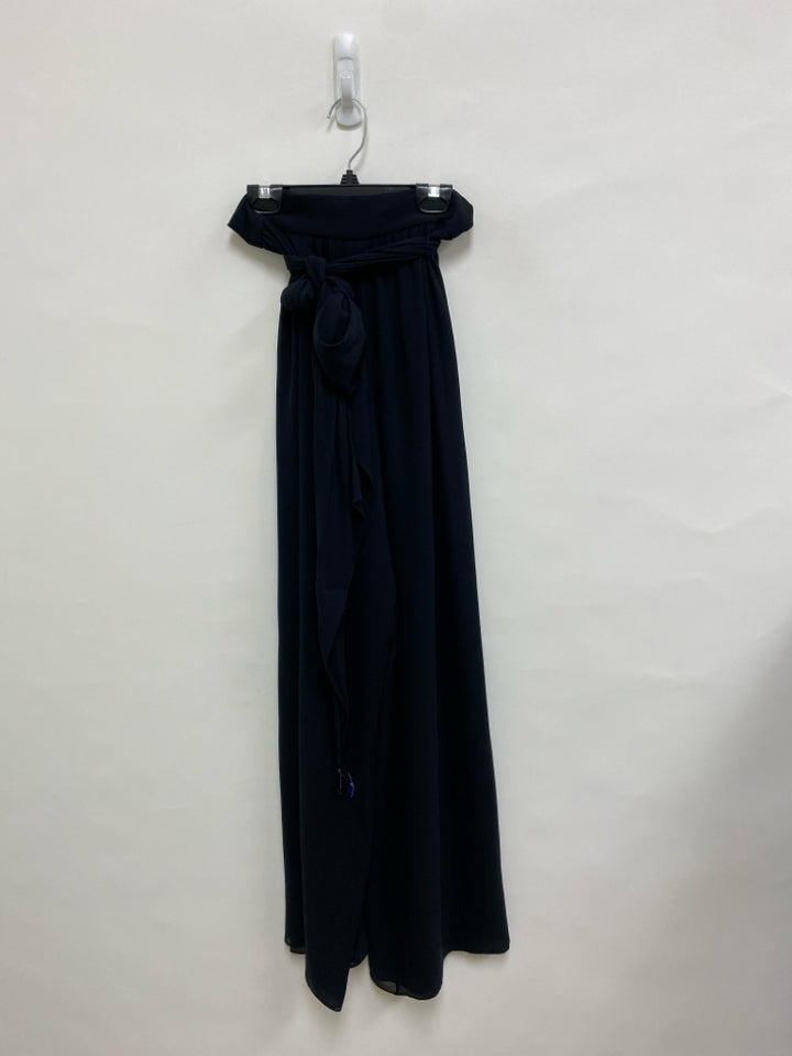 Size 10 Black Wide Leg Silk Ladies Pants