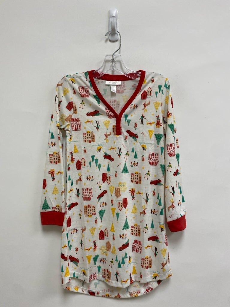 Lauren Conrad SIZE 7 White/Red Green/Yellow Winter Long Sleeve Girl&