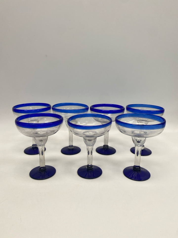 Clear Blue Glass Glassware