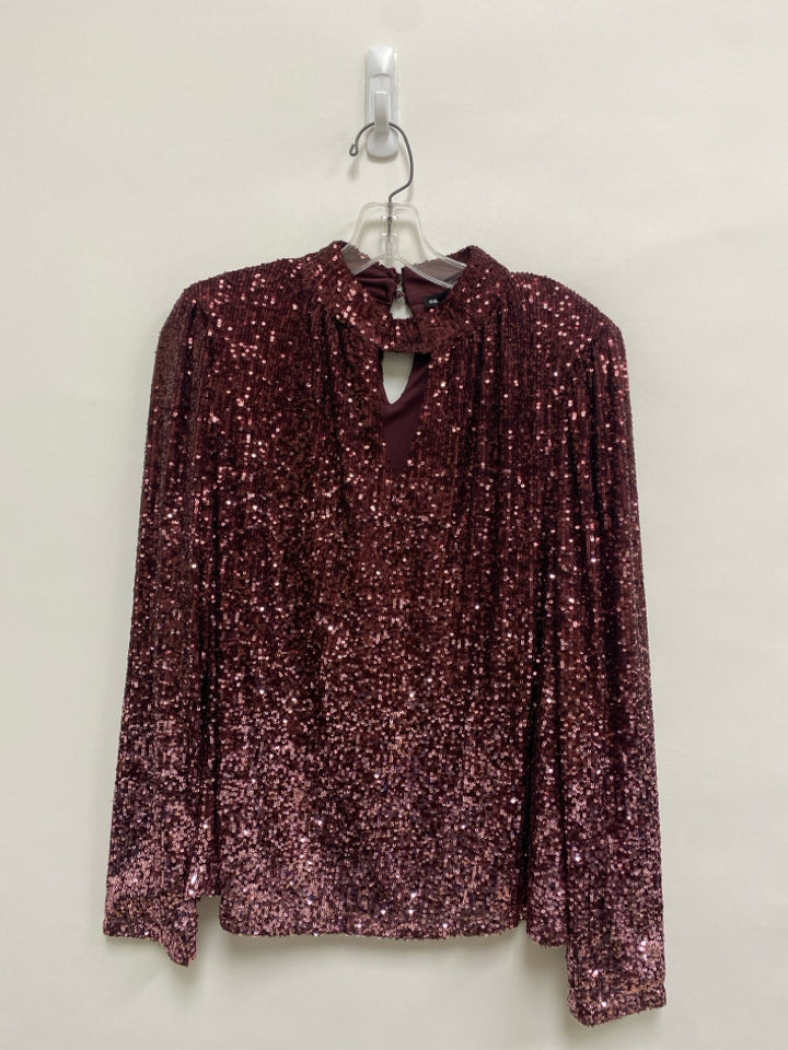 Cable&amp;Gauge Size M Purple Sequins Ladies Top