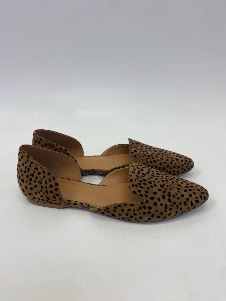 Kensie  Size 9.5 Brown/Black Animal Print Flats