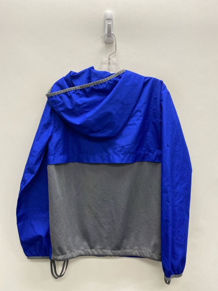 Under Armour SIZE M Royal Blue Gray Trimmed Zip Down Boy&