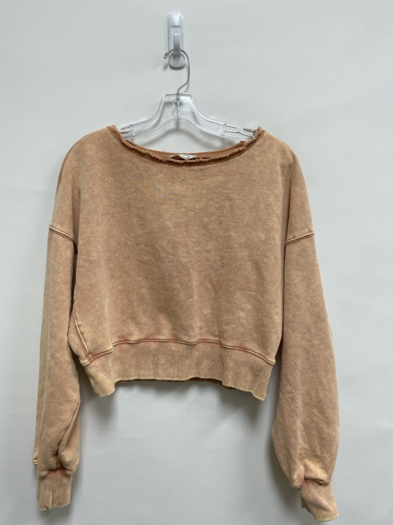Oli &amp; Hali Size S Faded Terra Cotta Cropped Ladies Sweatshirt