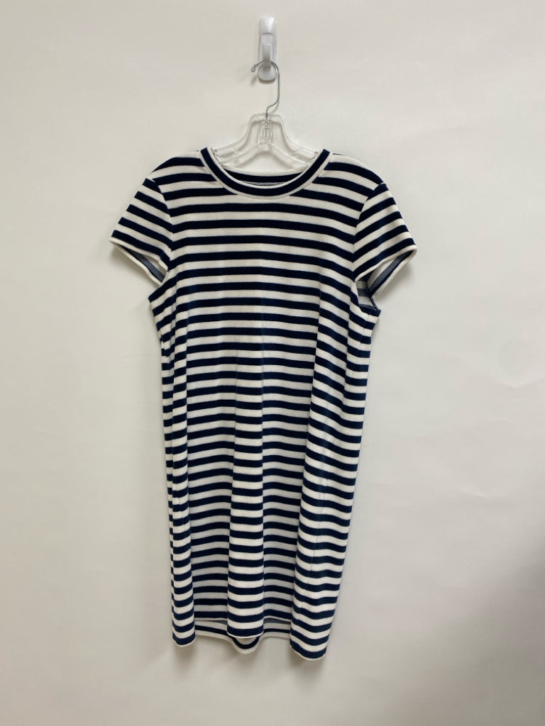 Madewell Size L Navy White Striped Velour Ladies Dress