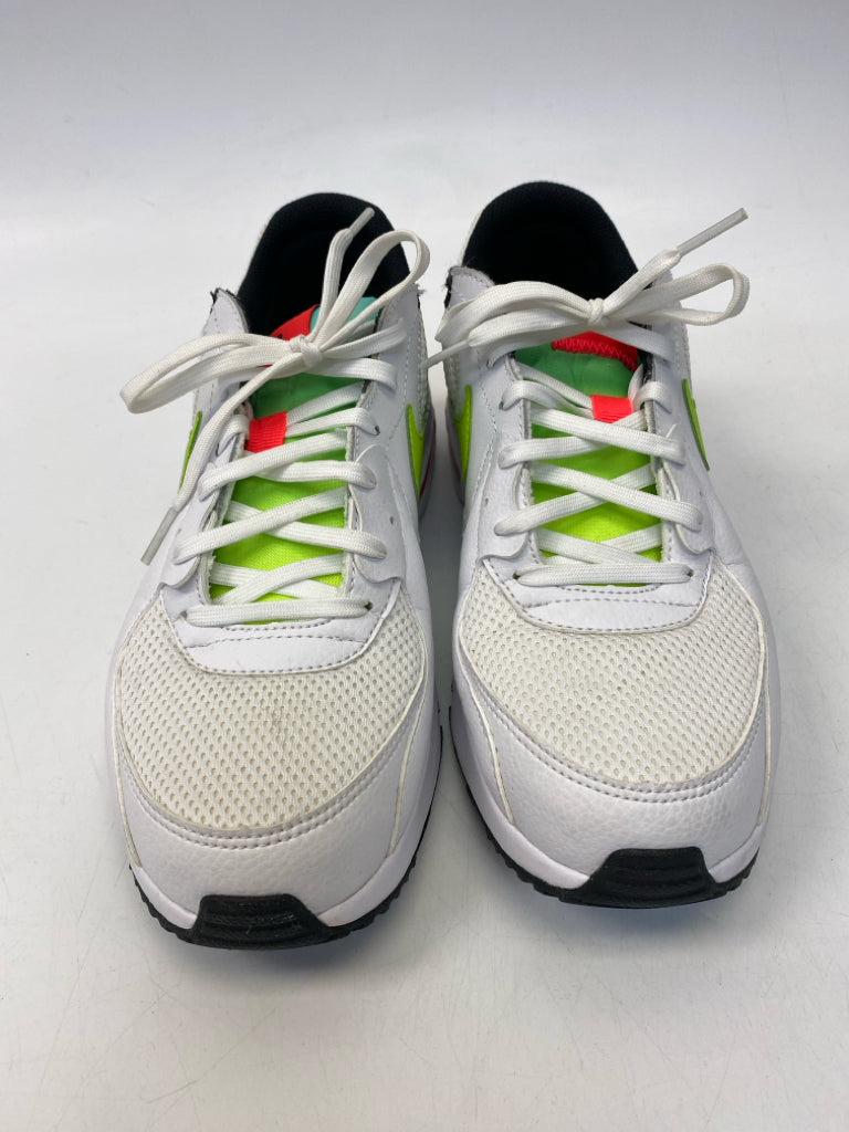 Nike US Shoe Size 9.5 White Lime Green Lace-up Sneakers