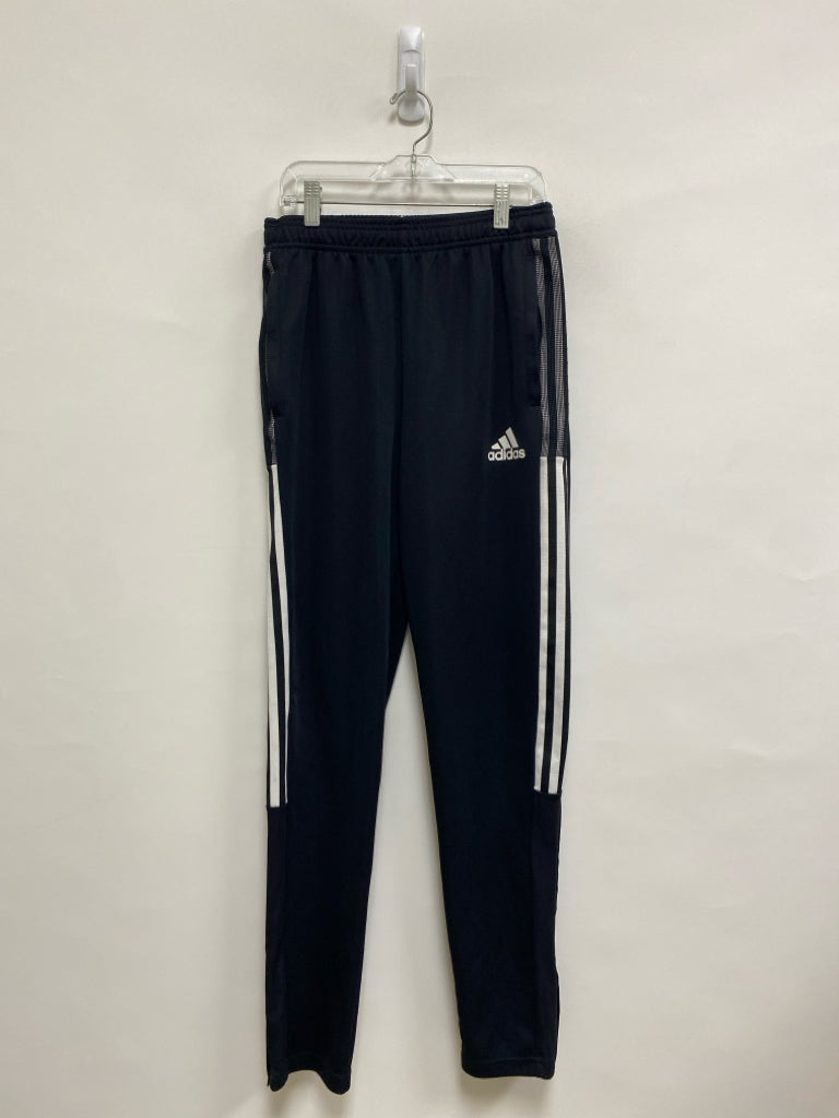 Adidas SIZE 13/14 Black White Stripes Girl&