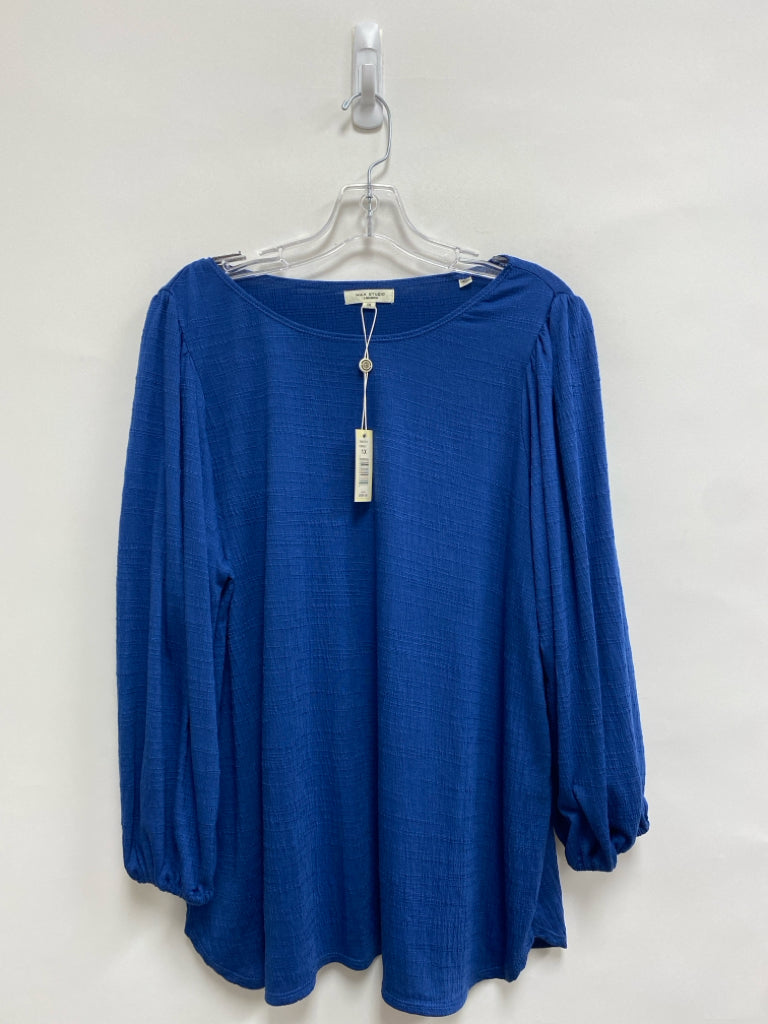 NWT Max Studio  SIZE  1X Blue Plus Size Top