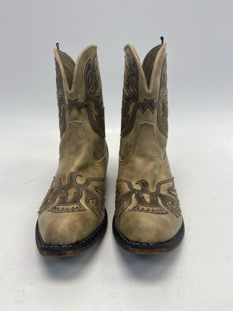 Roper US Shoe Size 9 Cream Brown Boots