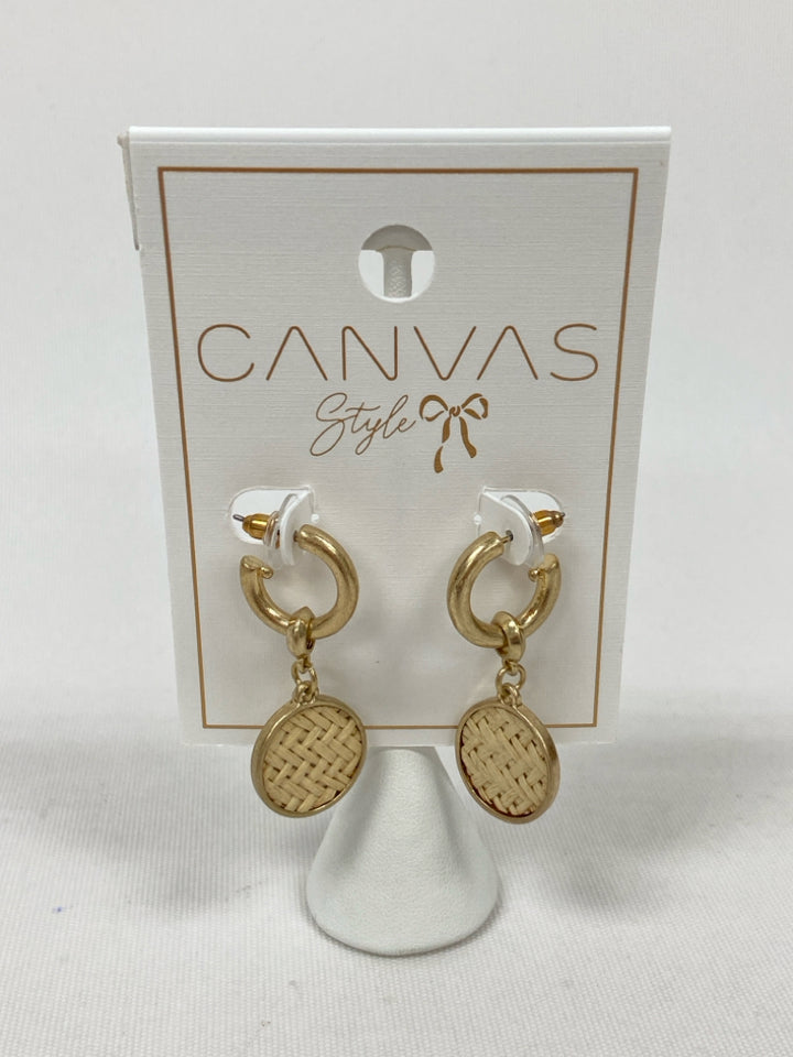 CANVAS Light Brown Gold Earrings