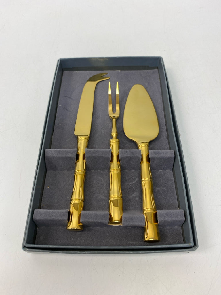 Gold Bamboo Metal Flatware