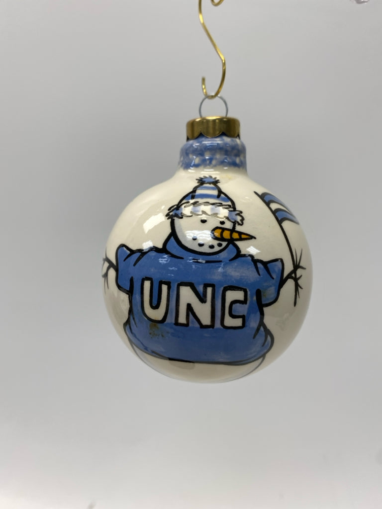 White Blue UNC Ornaments