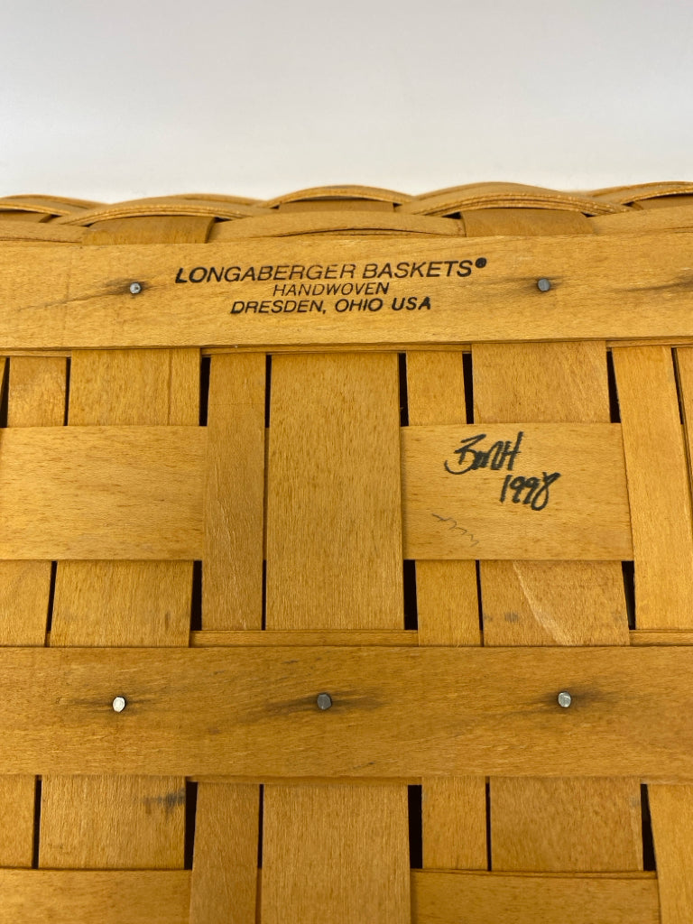 Longaberger Brown Woven Wood Basket