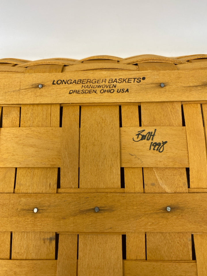Longaberger Brown Woven Wood Basket