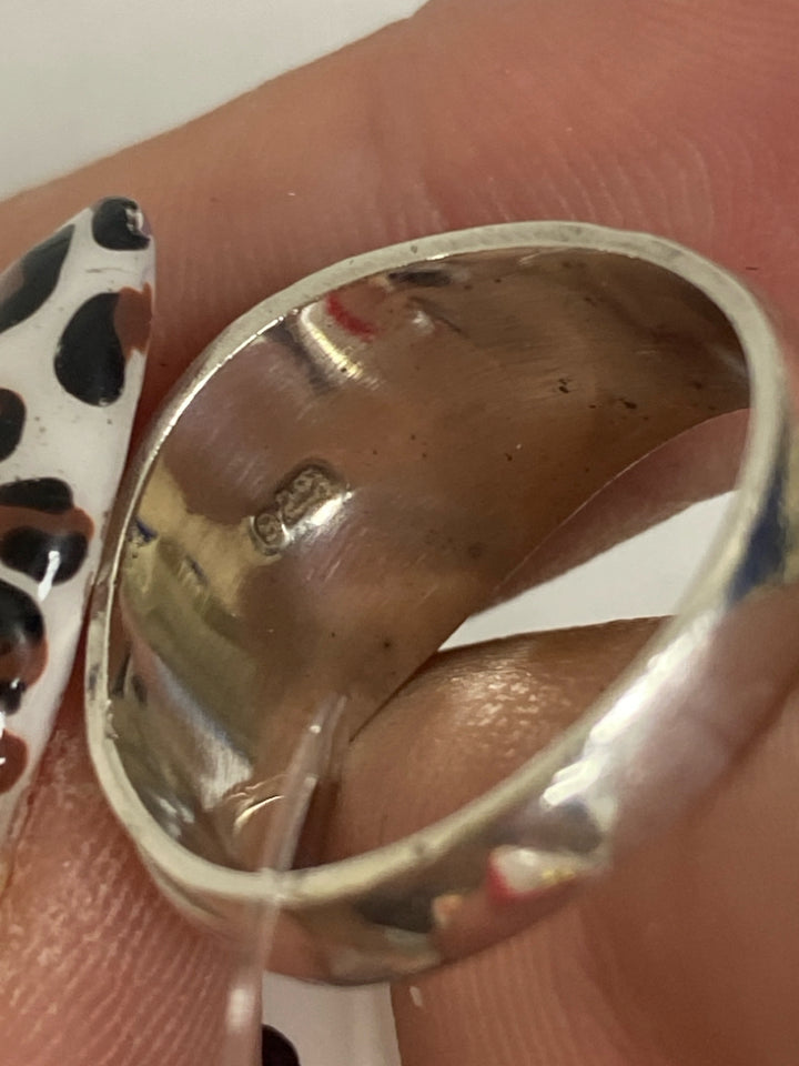 Silver Royal Blue Stones Ring